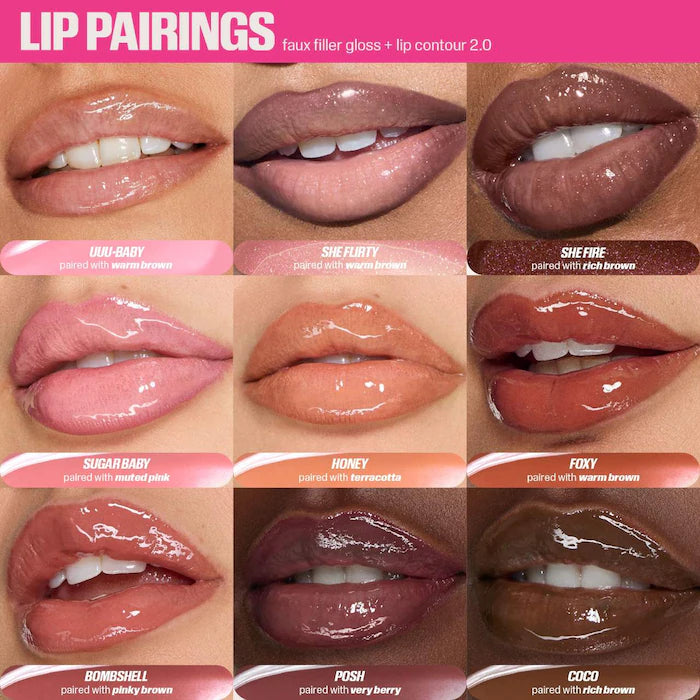Huda Beauty - Faux Filler Shiny Non-Sticky Lip Gloss