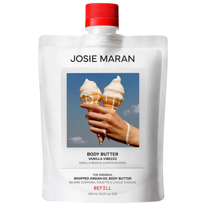 Josie Maran - Vanilla Vibezzz - Whipped Argan Oil Refillable Firming Body Butter Jar